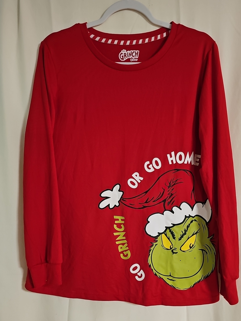 Go Grinch Red Long-Sleeve Top
